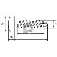 DIN 7504kv Skrūve pašgriezošā