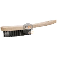 Fillet weld brushes with wooden handle