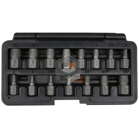 Spiral screwdriver set, short 15-pce.
