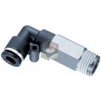 90° angle connector with long conical outer thread