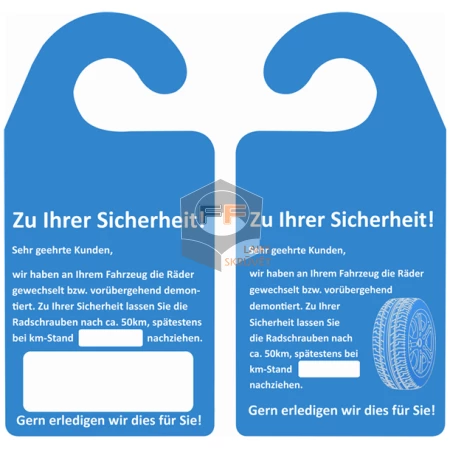 Special Tags to Tighten Wheel Bolts